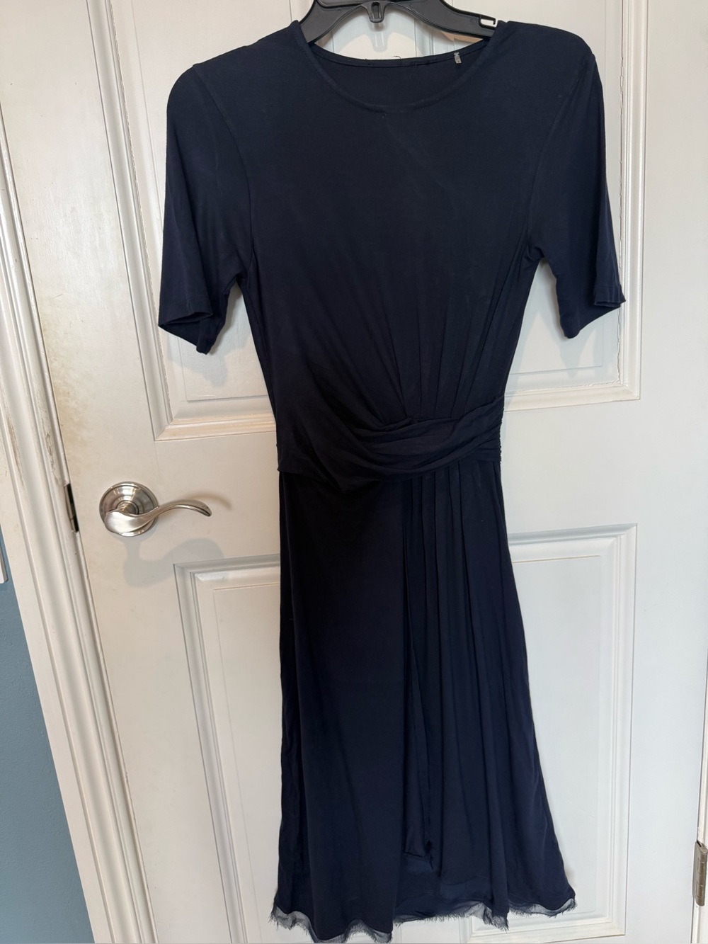 Women’s Kobi Halperin NAVY Michaela Ruched Dress, Size P